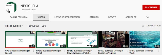 Pasen a ver las charlas online con los Nuevos Profesionales de IFLA