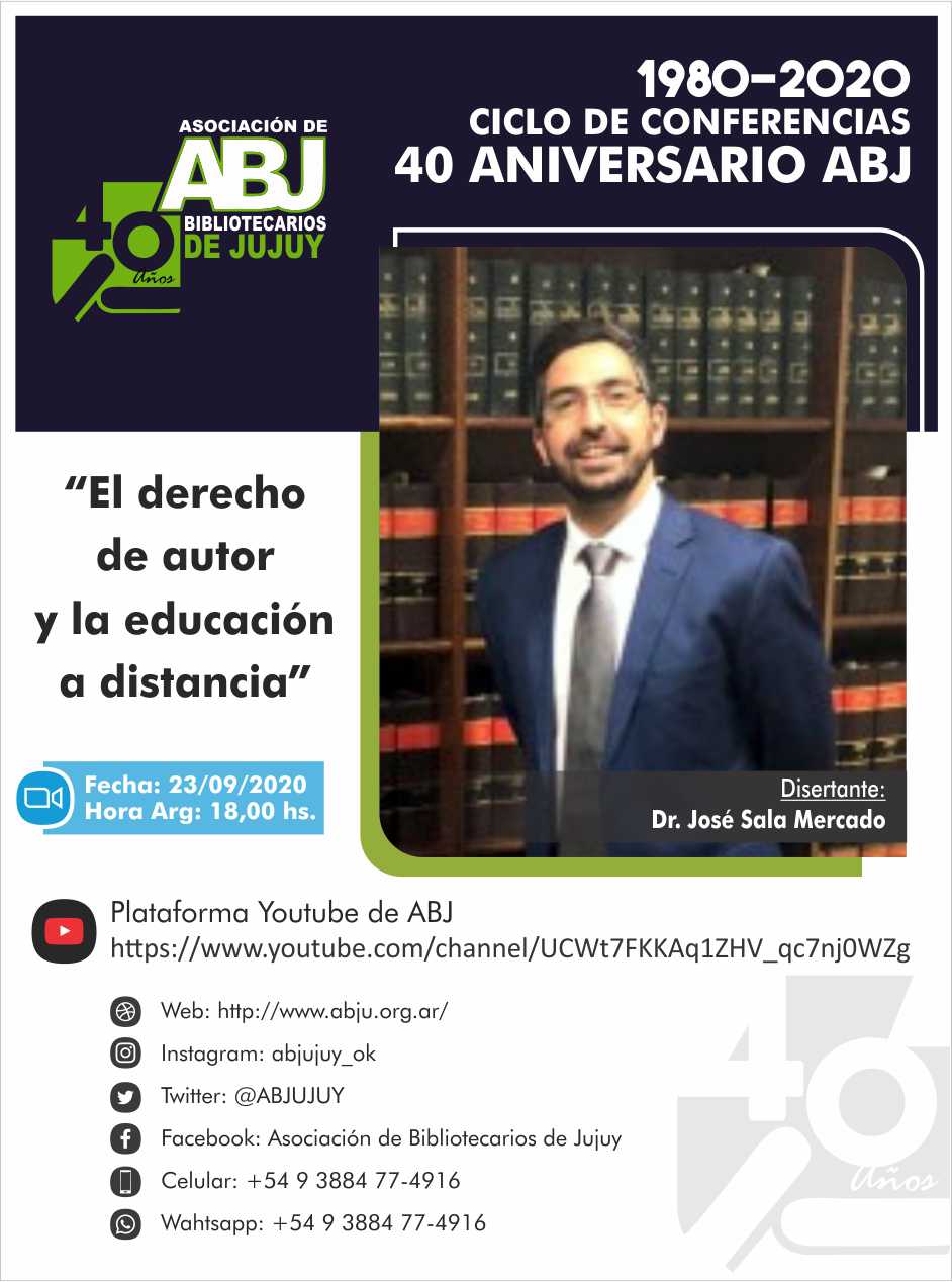 Ciclo de conferencias 40 aniversario ABJ – 23/09